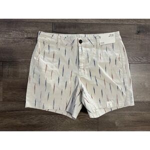 A.N.A. Mid Rise Midi Shorts Size 6 Birch Geo Print Womens Casual‎ NWT